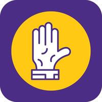 Raise Hand Filled Curve Icon vector