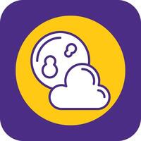 Full Moon Filled Curve Icon vector