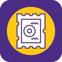 Chip Filled Curve Icon vector