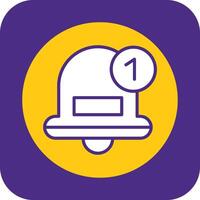 Notification Filled Curve Icon vector