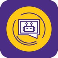 Auto Reply Filled Curve Icon vector