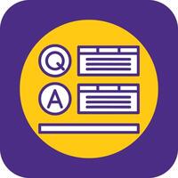 Question and Answer Filled Curve Icon vector