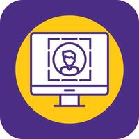 User Centered Design Filled Curve Icon vector