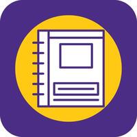 Notebook Filled Curve Icon vector