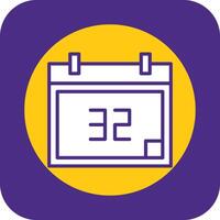 Calendar Filled Curve Icon vector
