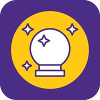 Crystal Ball Filled Curve Icon vector