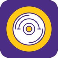 Compact Disc Filled Curve Icon vector