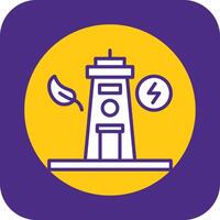 Tidal Power Filled Curve Icon vector