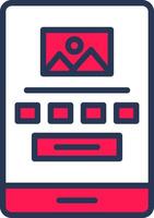 High Fidelity Wireframe Line Half Filled vector
