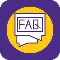 FAQ Filled Curve Icon vector