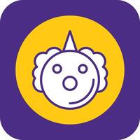 Clown Filled Curve Icon vector