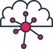 Mindmap Line Half Filled vector