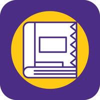 Spell Book Filled Curve Icon vector