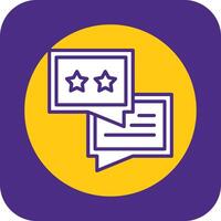 Feedback Filled Curve Icon vector