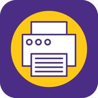 Fax Filled Curve Icon vector