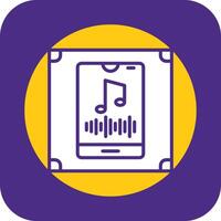 Vertical Rhythm Filled Curve Icon vector