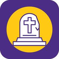 Tombstone Filled Curve Icon vector