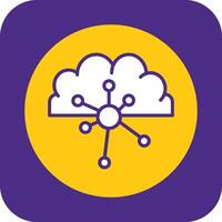 Mindmap Filled Curve Icon vector