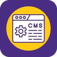 Content Management System Filled Curve Icon vector