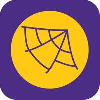 Spider Web Filled Curve Icon vector