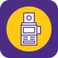 Camera Meter Filled Curve Icon vector