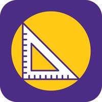 Triangular Ruler Filled Curve Icon vector