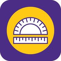 Protractor Filled Curve Icon vector