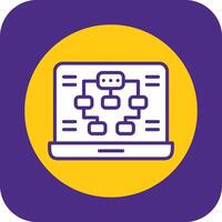 Information Architecture Filled Curve Icon vector