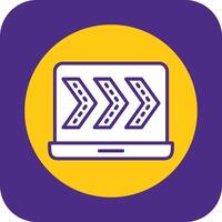 Breadcrumbs Filled Curve Icon vector