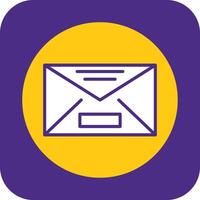 Mail Filled Curve Icon vector