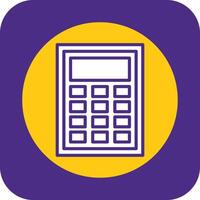 Calculator Filled Curve Icon vector