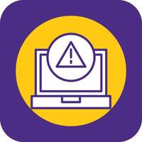 Error Filled Curve Icon vector