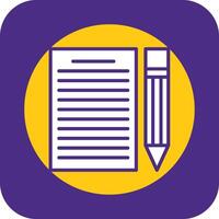 Contract Filled Curve Icon vector