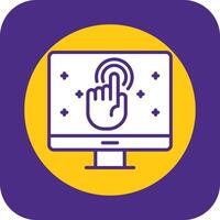 Call To Action Filled Curve Icon vector