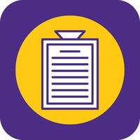 Clipboard Filled Curve Icon vector
