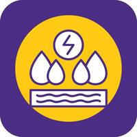 Hydroelectricity Filled Curve Icon vector