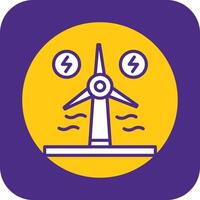Renewable Energy Filled Curve Icon vector