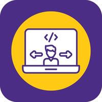 End Users Filled Curve Icon vector