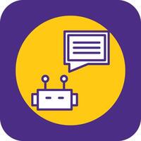 Chatbot Filled Curve Icon vector