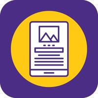 Flat Design Filled Curve Icon vector