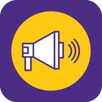 Megaphone Filled Curve Icon vector