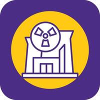 Nuclear Plant Filled Curve Icon vector