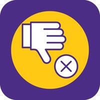 Dislike Filled Curve Icon vector