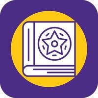 Spellbook Filled Curve Icon vector