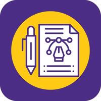 Design Sprint Filled Curve Icon vector