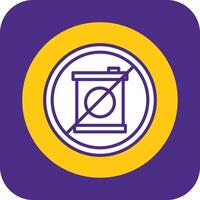 No Fossil Fuels Filled Curve Icon vector