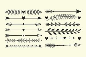 Botanical Arrow Dividers Collection vector