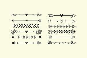 Elegant Arrows Botanical Elements vector