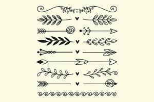 Botanical-Inspired Divider Elements vector