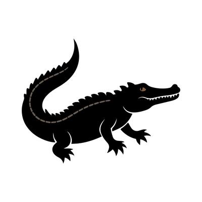 Crocodile and alligator silhouette